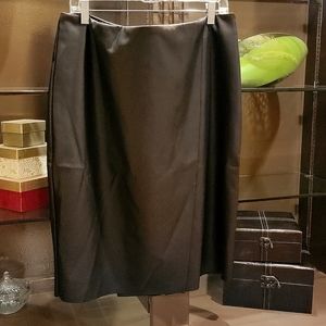 ANN TAYLOR | Faux Leather Wrap Pencil Skirt